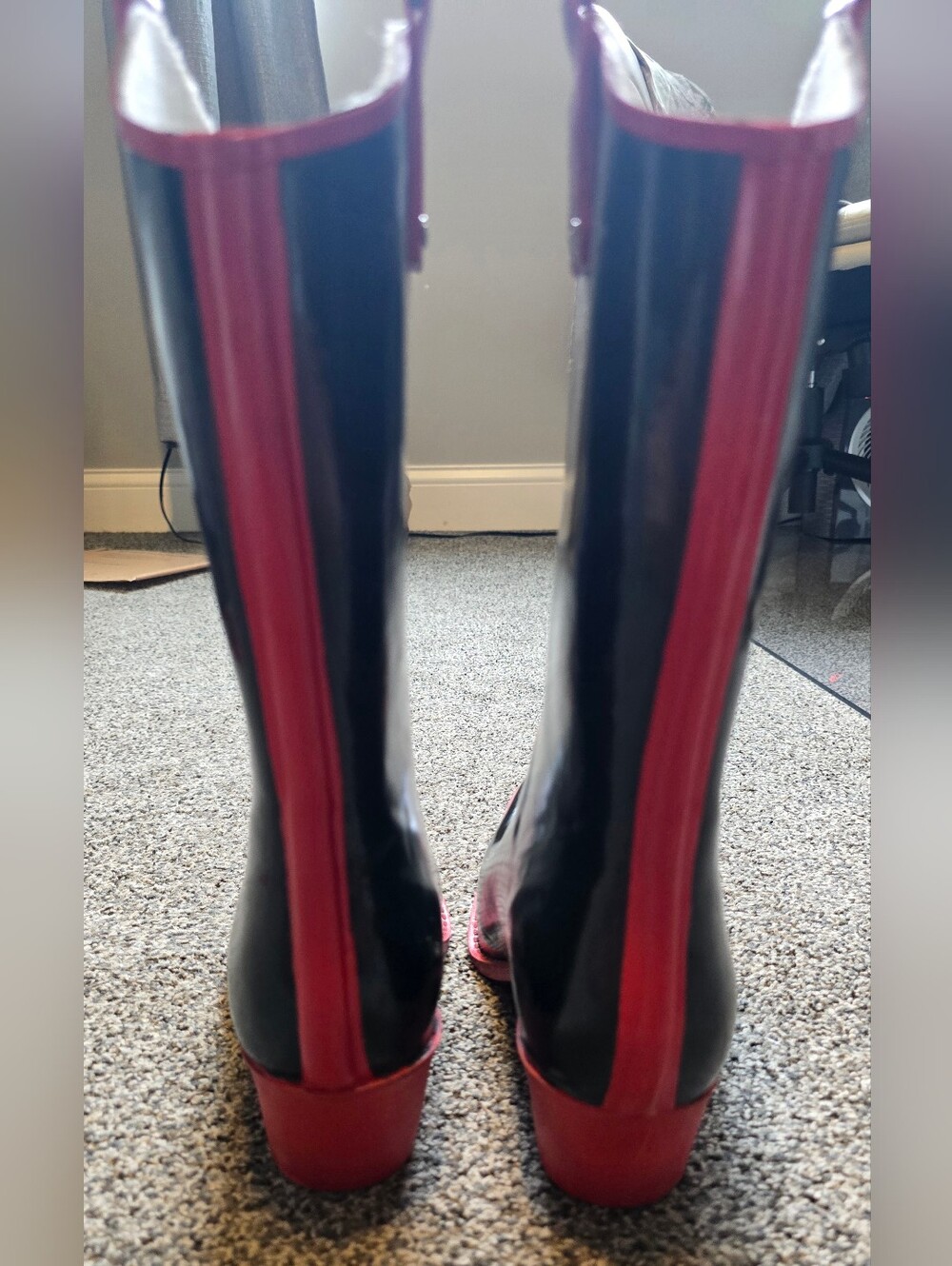 Rare Nomad "Yippy" Western-style waterproof rain boots "Lady Luck" Size 9 - Picture 3 of 5